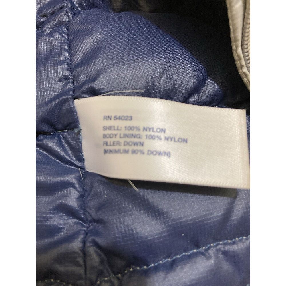 Gap‎ Womens Down Puffer Vest Size L Gray Zip Snap Packable Outdoors Winter Layer - Picture 10 of 15